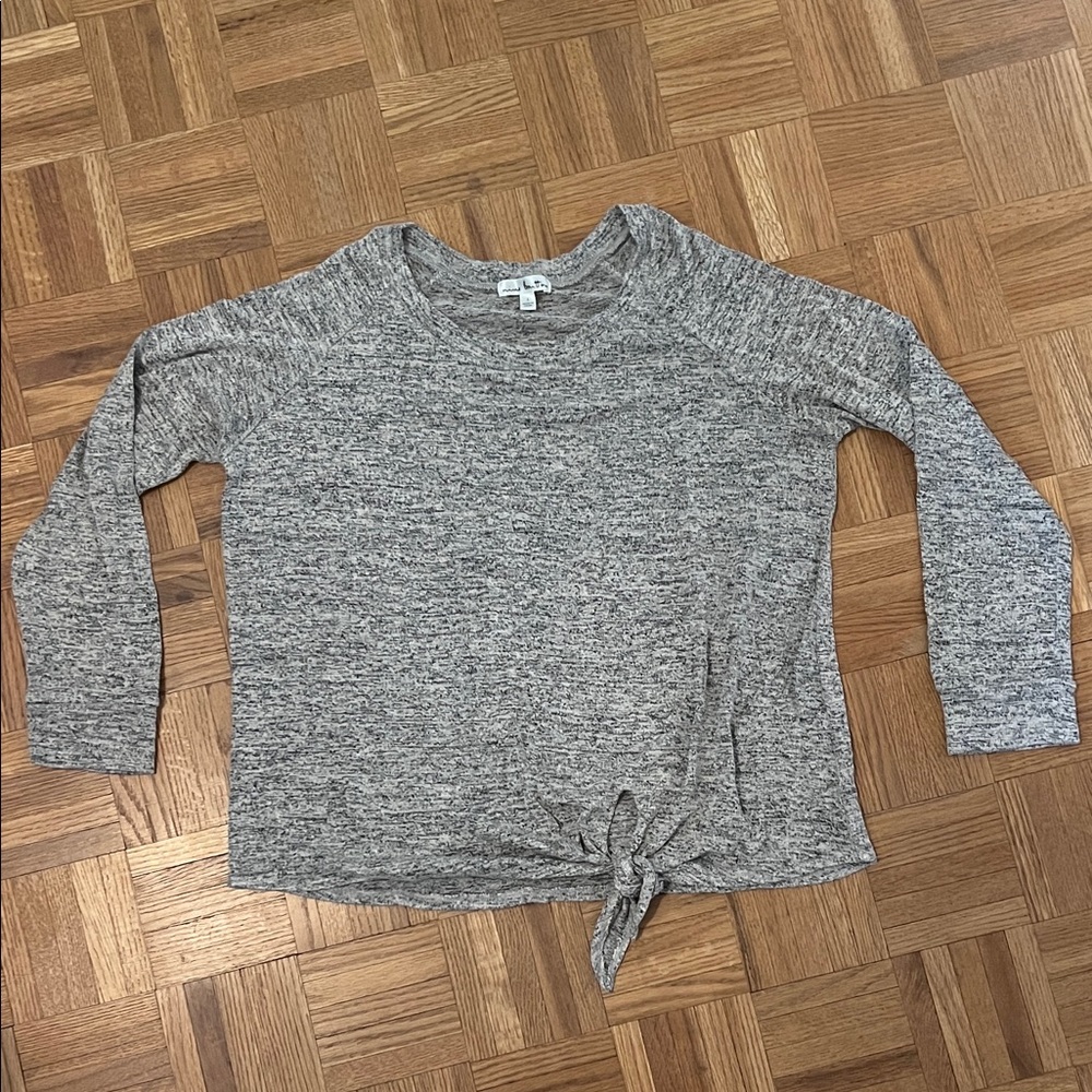 Nine Britton Heather Gray Knit Top